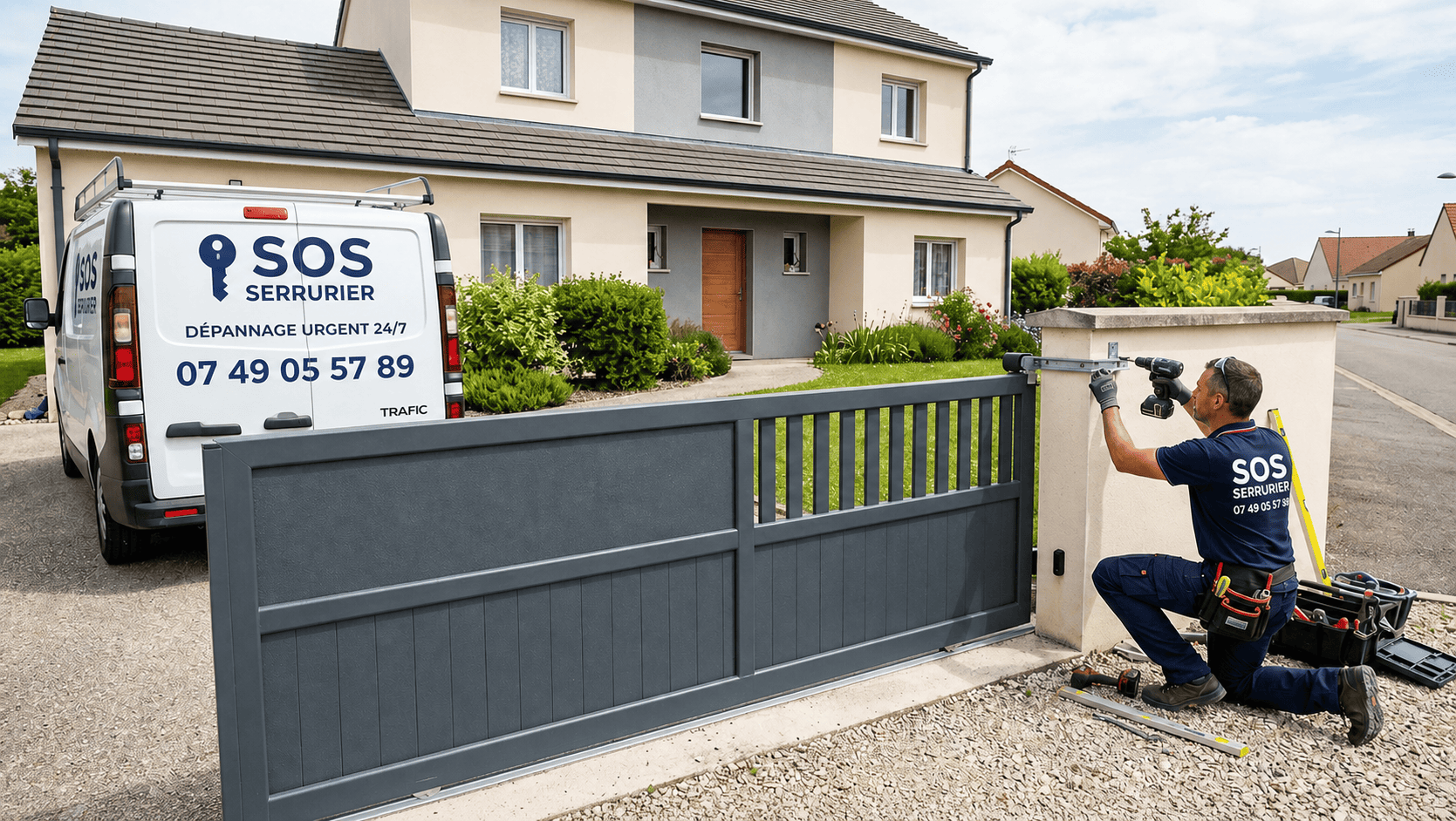 Installation et motorisation portail coulissant Nancy
