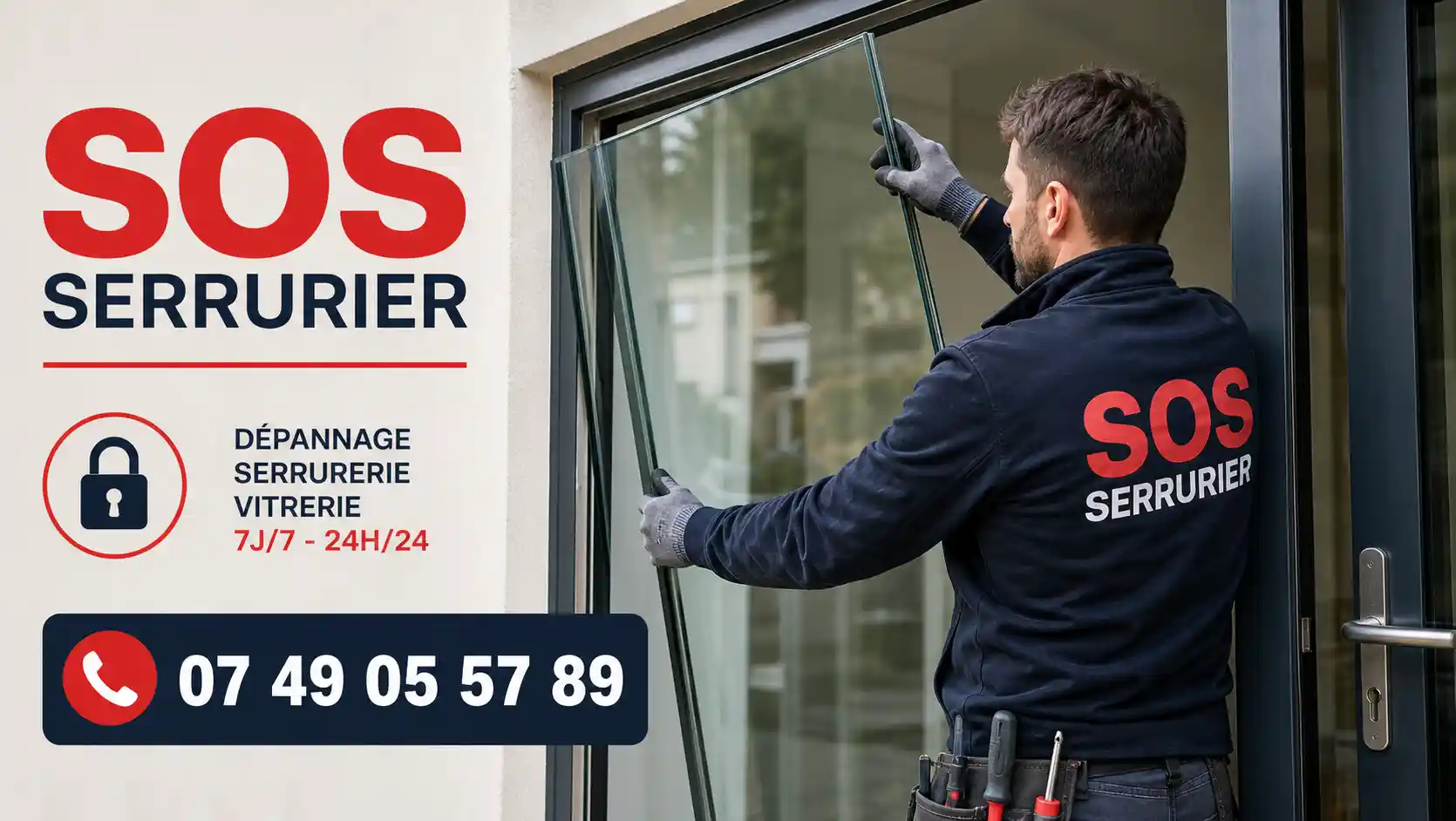 Remplacement de vitrage sur porte vitrée – SOS Serrurier